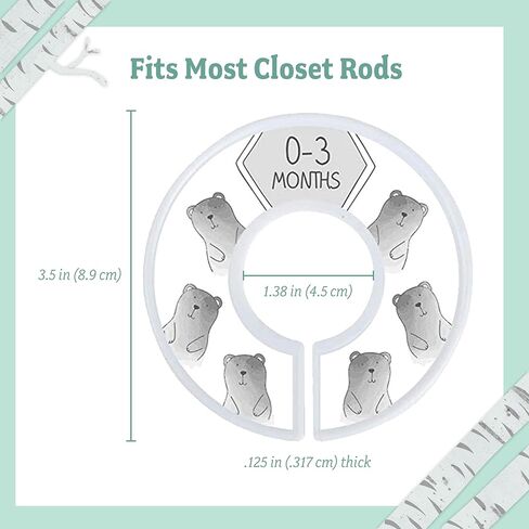 Baby Nest Designs Closet Dividers for Baby Clothes [Floral Bouquet] - 7X Baby Clothing Size Age Dividers from Newborn Infant to 24 Months - Floral Baby Clothes Dividers and Nursery Closet Organizer in Kuwait