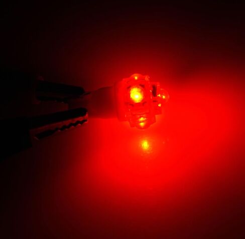 Tuningpros LEDUHL-T10-R5 Under Hood Light LED Light Bulbs T10 Wedge, 5 Flux LED Red 2-pc Set in Saudi Arabia