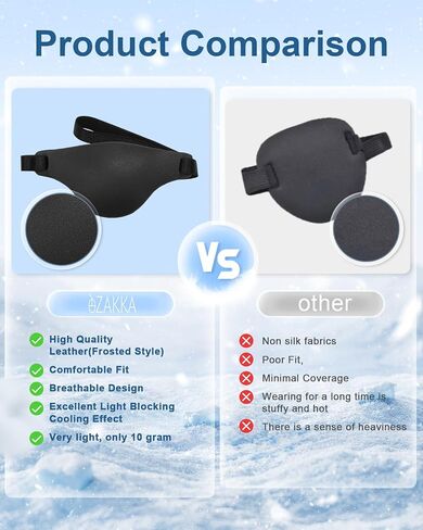 eZAKKA Leather Eye Patch Pirate for Adults Right & Left Eyes, Eye Patches for Men for Lazy Eyes, Adjustable Eyepatch for Adults After Surgery, Black(Glossy Style) in Saudi Arabia