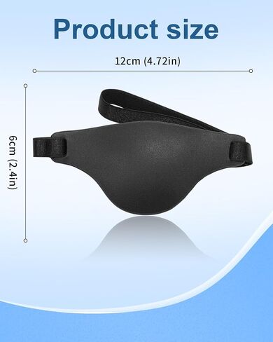 eZAKKA Leather Eye Patch Pirate for Adults Right & Left Eyes, Eye Patches for Men for Lazy Eyes, Adjustable Eyepatch for Adults After Surgery, Black(Glossy Style) in Saudi Arabia
