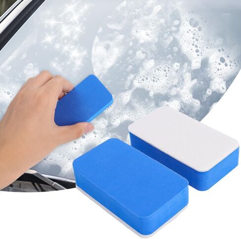 Car Glass Oil Film Cleaning Sponge Wiper Polishing Sponges Car Windshield Felt Brush Oil Dusty Removal Tools Accessories in Saudi Arabia
