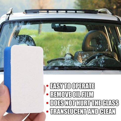 Car Glass Oil Film Cleaning Sponge Wiper Polishing Sponges Car Windshield Felt Brush Oil Dusty Removal Tools Accessories in Saudi Arabia