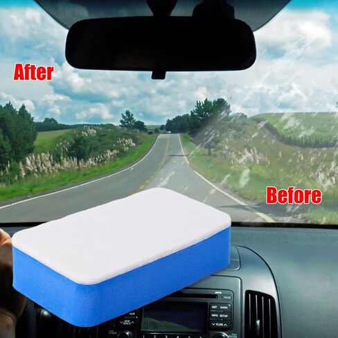 Car Glass Oil Film Cleaning Sponge Wiper Polishing Sponges Car Windshield Felt Brush Oil Dusty Removal Tools Accessories in Saudi Arabia
