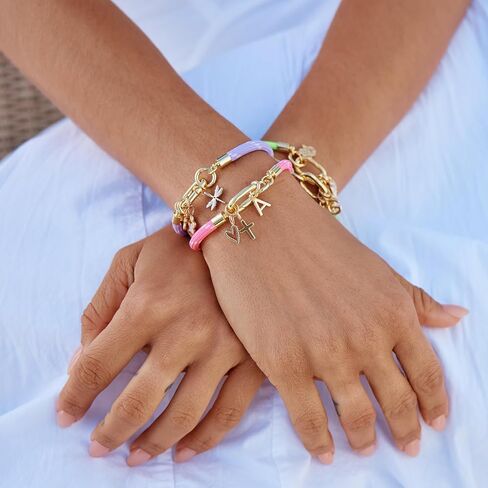 Custom Rope Charm Bracelet - Gold Charm Bracelets - Personalized Jewelry - Gifts for Mom in Kuwait
