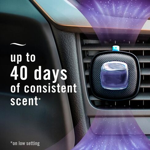 Febreze Auto Air Graperener ، مقطع تنفيس السيارات في مكافحة الرائحة ، رائحة العاصفة في منتصف الليل ، 8 Count in Kuwait