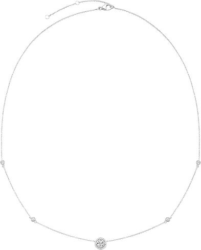 Boston Bay Diamonds 925 Sterling Silver Birthstone Gemstone & LAB White Japphire 5 NETLACE على 20 "سلسلة كابل قابل للتعديل in Saudi Arabia