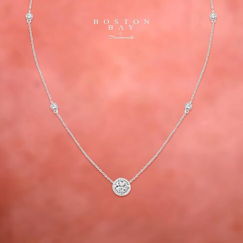 Boston Bay Diamonds 925 Sterling Silver Birthstone Gemstone & LAB White Japphire 5 NETLACE على 20 "سلسلة كابل قابل للتعديل in Saudi Arabia