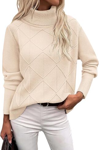 Zeagoo Women's Turtleneck Sweater Sweater Fall Winter 2025 Long Sleeve Stunky Trendy Bullover Tops in Kuwait