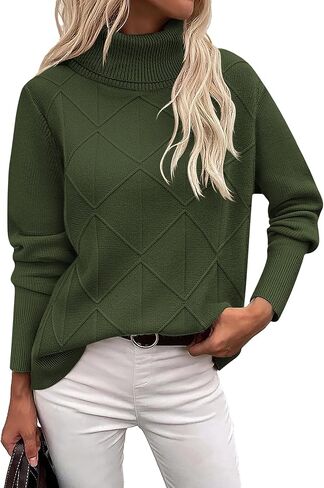 Zeagoo Women's Turtleneck Sweater Sweater Fall Winter 2025 Long Sleeve Stunky Trendy Bullover Tops in Saudi Arabia