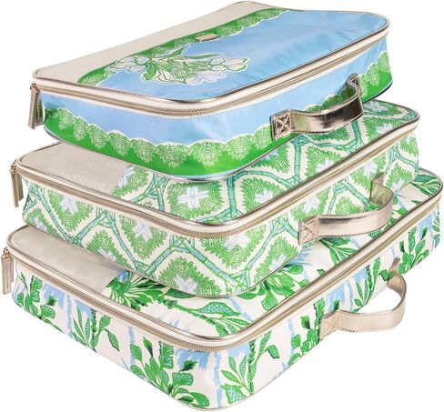 Lilly Pulitzer تعبئة مكعبات مجموعة من 3 ، منظمي حقيبة صغيرة ومتوسطة وكبيرة ، يجب أن يسافر للأمتعة (Swayin في النسيم) in Saudi Arabia
