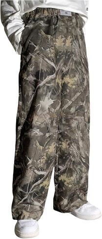 GORGLITTER Boy's Camo Print Baggy Pants Elastic Waist Straight Leg Track Pants Fashion 2025 in Saudi Arabia