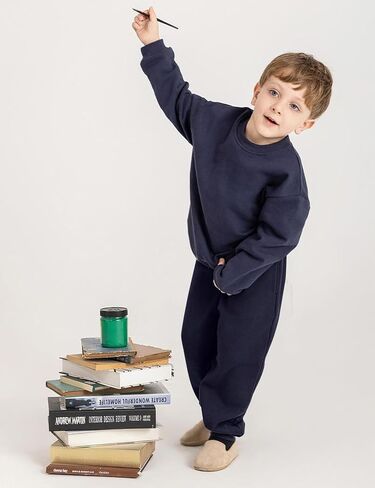 Kissonic 3 Pack Boys Girls Sweatpants Active Joggers Kids Elastic Waist Athletic Jogger Pants with Pockets Drawstring in Kuwait