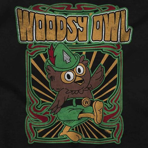 Cool Psychedelic Hippie Woodsy Owl Crewneck T Shirts Boy Girl in Saudi Arabia