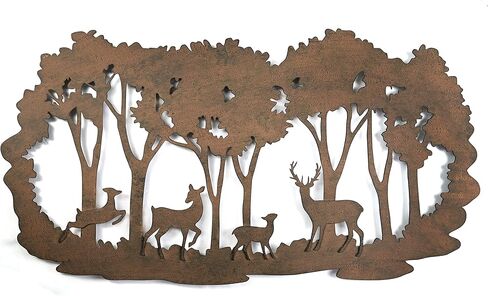 Remenna Cabin Wall Decor 3 Layer Bear Wall Decor Rustic Metal Wall Art Hanging for Living Room Bedroom Bathroom Indoor Outdoor 22x12 Inches in Kuwait