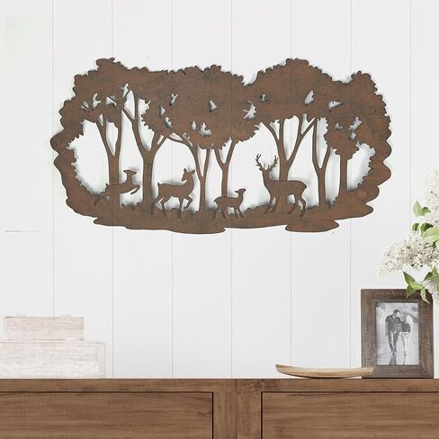 Remenna Cabin Wall Decor 3 Layer Bear Wall Decor Rustic Metal Wall Art Hanging for Living Room Bedroom Bathroom Indoor Outdoor 22x12 Inches in Kuwait