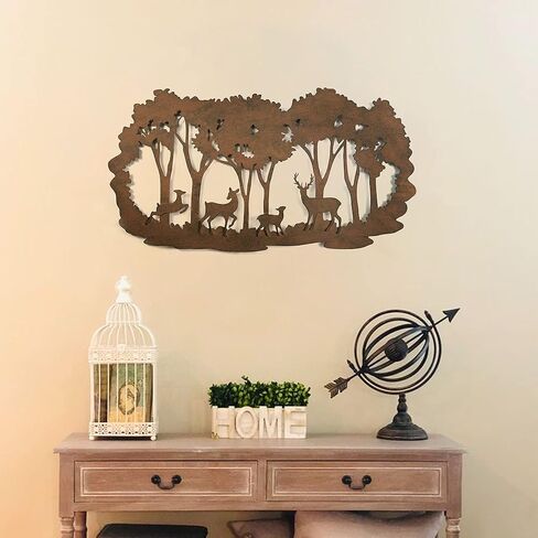 Remenna Cabin Wall Decor 3 Layer Bear Wall Decor Rustic Metal Wall Art Hanging for Living Room Bedroom Bathroom Indoor Outdoor 22x12 Inches in Kuwait