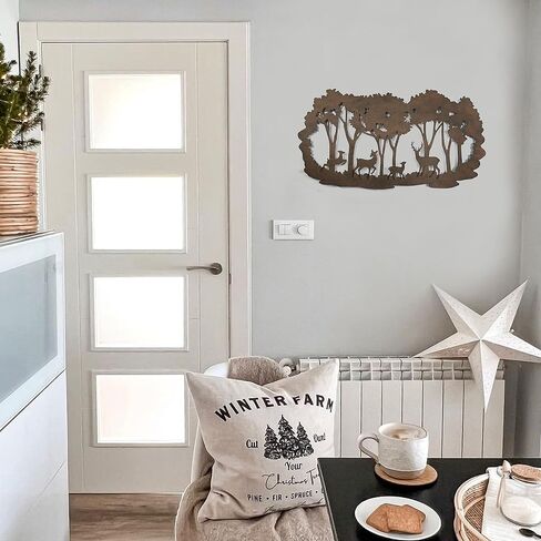 Remenna Cabin Wall Decor 3 Layer Bear Wall Decor Rustic Metal Wall Art Hanging for Living Room Bedroom Bathroom Indoor Outdoor 22x12 Inches in Kuwait