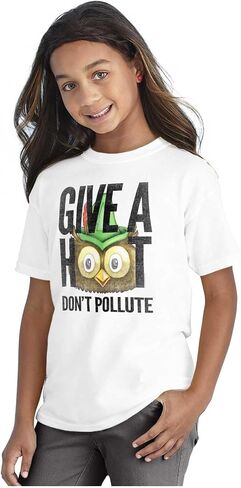Cool Woodsy Owl Give A Hoot Eyes Crewneck T Shirts Boy Girl in Saudi Arabia