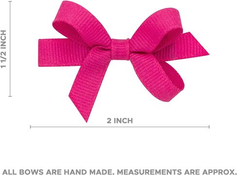 Wee Ones Girls' Three Pack of Grosgrain Bows with Knot Wrap on a WeeStay Hair Clip, Baby, Wht, Lpk, Hpk in Saudi Arabia