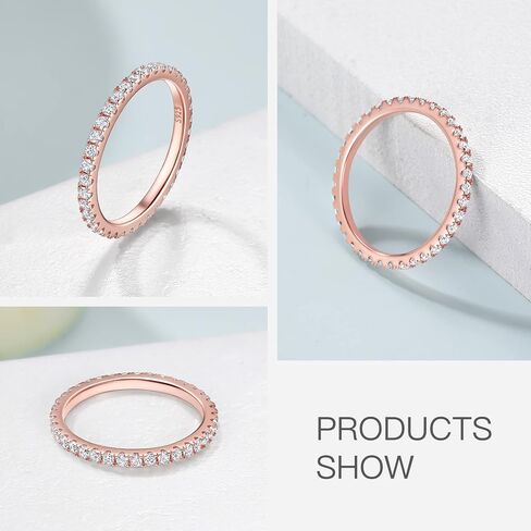 Suplight 925 Sterling Silver Wedding Band Rings, Full Cubic Zirconia Wishbone Ring Love/Lucky Engagement Promise Rings For Women, Size 4-12 (with Gift Box) in Saudi Arabia