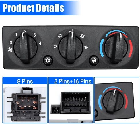 HVAC A/C Heater Climate Control Module Panel Switch Compatible with Peterbilt Trucks 337 348 389 AC Control Panel Climate Control Module Replace Q216119 Q21-6119 in Saudi Arabia