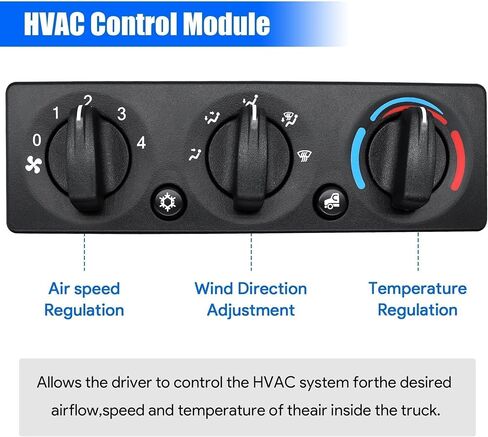 HVAC A/C Heater Climate Control Module Panel Switch Compatible with Peterbilt Trucks 337 348 389 AC Control Panel Climate Control Module Replace Q216119 Q21-6119 in Saudi Arabia