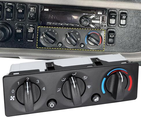 HVAC A/C Heater Climate Control Module Panel Switch Compatible with Peterbilt Trucks 337 348 389 AC Control Panel Climate Control Module Replace Q216119 Q21-6119 in Saudi Arabia