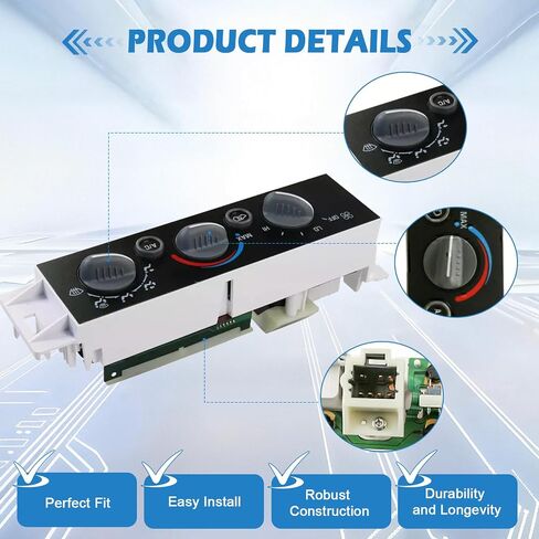 599-007 Front Climate Control Module 9378815 Heater A/C Control Switch for 1996-1999 Chevy GMC C1500 C2500 C3500 K1500 K2500 K3500 Truck Replace# 9378815 15-72548 in Saudi Arabia