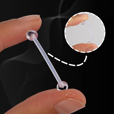 10pcs صافية حلقة لسان الحلمة أكريليك ، حركي المجوهرات الثابتة من أجل العمل ، حلقات اللسان الواضحة/ حلق الغضروف الدقيق للرياضة ، حلقات الحلمة للعمل اليومي ، والأكريليليك المجوهرات المحفوظة in Saudi Arabia