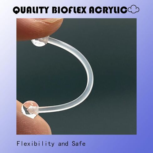 46-60 pcs percings صافح التجنيب للجراحة المجوهرات البلاستيكية غير المرئية لللسان الحلمة الأنف البطن الحاجب الحاجب الغضروف tragus الحلزونية الحلق المجوهرات الحديد الصناعي للعمل in Kuwait