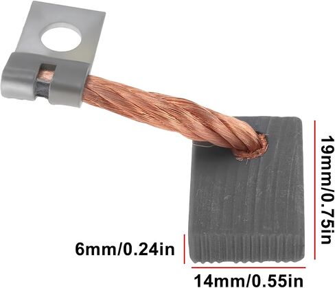 2 pairs Carbon Brushes 6mmx14mmx19mm 1107014144 Compatible with Bosch Oldtimer Alternator EG 14V 20-38 EH 14V 11-20A in Saudi Arabia