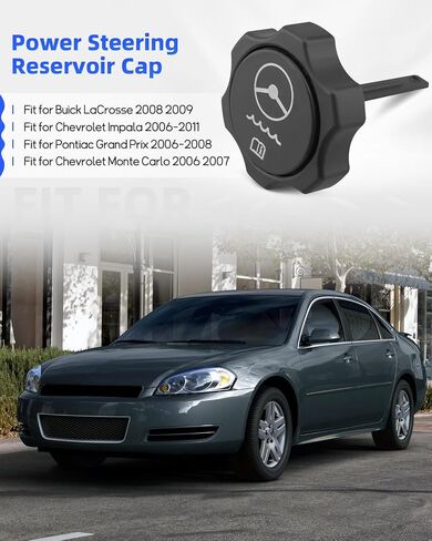 82725 Power Steering Reservoir Cap Fit for Buick LaCrosse 2008 2009, Fit for Chevrolet Impala 2006-2011, Fit for Chevrolet Monte Carlo 2006 2007, Fit for Pontiac Grand Prix 2006-2008, Black in Saudi Arabia