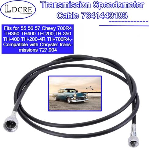 Transmission Speedometer Cable 7641443183,Fits for 55 56 57 Chevy 700R4 TH350 TH400 TH-200,TH-350 TH-400 TH-200-4R TH-700R4,Compatible with Chrysler transmissions 727,904 in Saudi Arabia