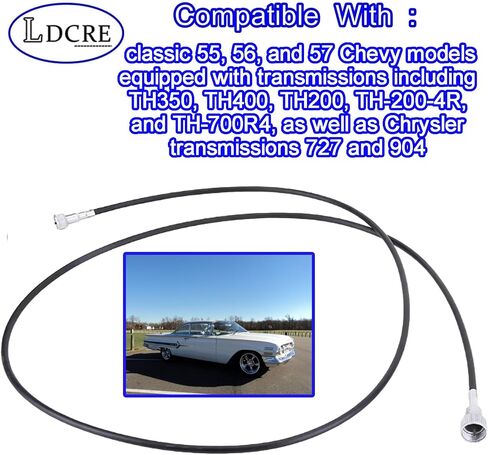 Transmission Speedometer Cable 7641443183,Fits for 55 56 57 Chevy 700R4 TH350 TH400 TH-200,TH-350 TH-400 TH-200-4R TH-700R4,Compatible with Chrysler transmissions 727,904 in Saudi Arabia