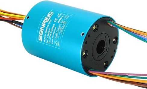 Through Hole Slip Ring 12.7mm Bore Size 8/12/18/24 Wires 2A/5A/10A Precious Metal Contacts OD56mm(12.7X56mm 12CH 5A) in Saudi Arabia