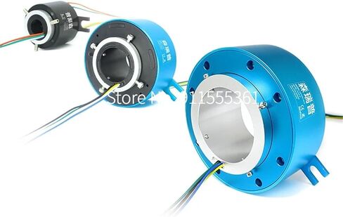 1PCS Through Hole Slip Ring 2/6/12/18/24 Channels 2A/5A/10A Current Slipring Hollow Rotate Connector Hole 8-100mm Conductive Rings(8X35mm 12CH 5A) in Saudi Arabia