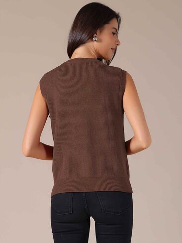 Allegra K Women Sweater Vest 2025 Button Down Sleeveless Tank Tops Pockets Casual Knit Sweaters Cardigan in Saudi Arabia