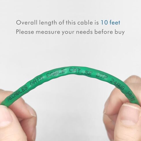 CAT5E RJ11 Data Cable DSL Cable 6ft Heavy Duty High-Speed DSL Modem Cable UTP Compatible with ATT RJ11 6P4C Male to Male Green - 6 Feet in Saudi Arabia