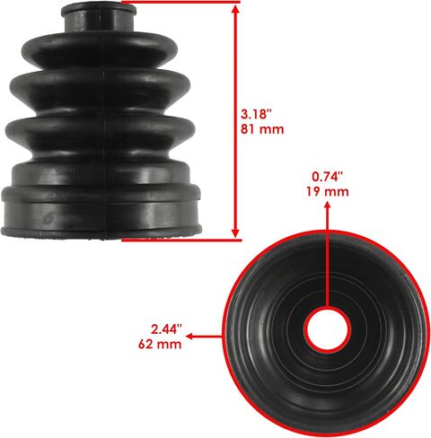 Caltric Front Axle Inner Outer CV Boot Kit Compatible with Polaris Hawkeye 300 2X4 4X4 2006 2007 / Sportsman 300 400 4X4 2008-2010 in Saudi Arabia