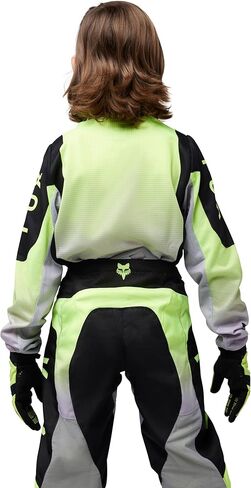 Fox Racing Youth 180 Motocross Dirt Bike Jersey, Fluorescent Yellow Lean, Large in Saudi Arabia