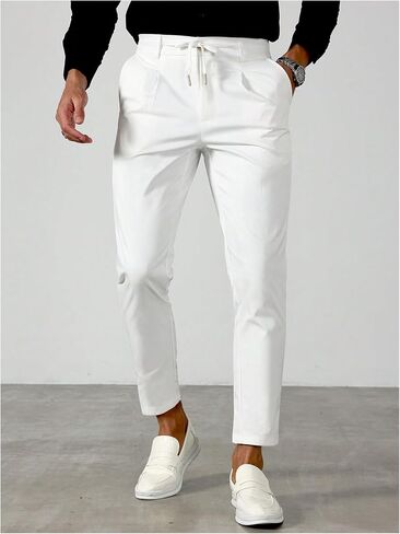 SHENHE Men's Golf Pants Lightweight Slim Fit Dress Pants Tapered Business Casual Work Trousers in Saudi Arabia