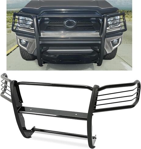 HECASA Brush Guard Compatible with 2005-2014 Toyota Tacoma Bull Bar Front Bumper Grill Grille Guard Protector Brush Push Bar Black Steel Exterior Accessories Power Coated in Saudi Arabia