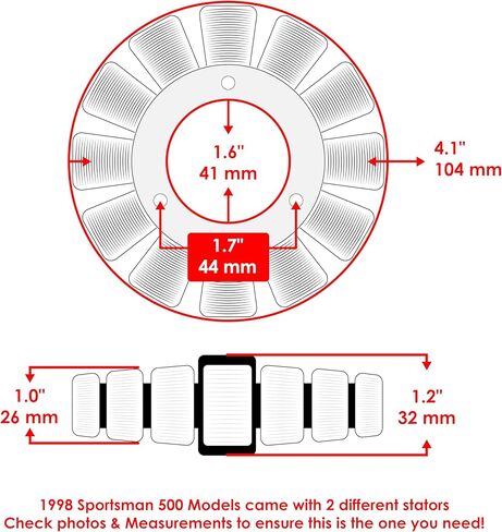 Caltric Stator and Regulator Rectifier Compatible With Polaris Magnum 425 2X4 4X4 1995 1996 1997 4-Stroke in Saudi Arabia