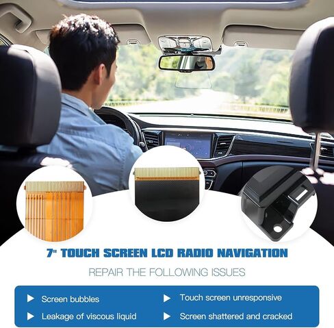 7" Touch Display Replacement with Mounting Bracket for Uconnect Screen Upgrade for Jeep Compass, Replace TDO-WXGA0700K00033-V2,TDO-WXGA0700K00057-V1, LMB-K00057BL in Saudi Arabia