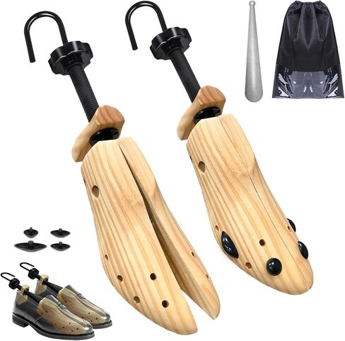 Wooden Shoe Stretcher Women Men, Professional 4-Way Wooden Shoe Tree Stretch Length Width for Wide Feet in Kuwait