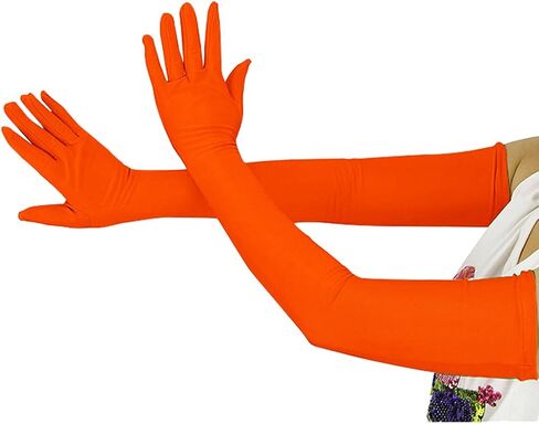 Ensnovo Children Girls' Boys Over Elbow Long Spandex Opera Gloves 5-18Y in Saudi Arabia