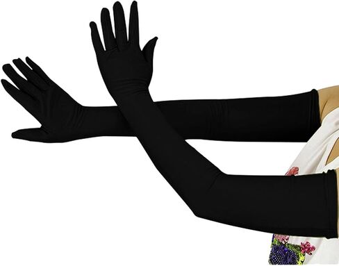 Ensnovo Children Girls' Boys Over Elbow Long Spandex Opera Gloves 5-18Y in Saudi Arabia