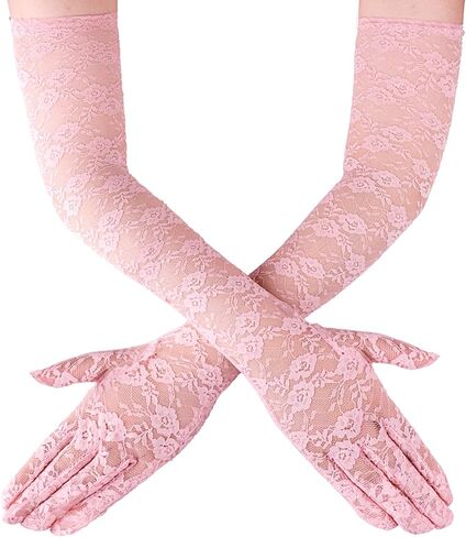 Lace Gloves Women Long Black Lace Gloves for Women Elegant OperaTea Party in Kuwait