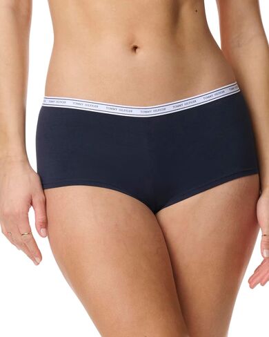 Tommy Hilfiger Women's Classic Cotton Boyshort Underwear with Logo Waistband 5-Pack in Saudi Arabia