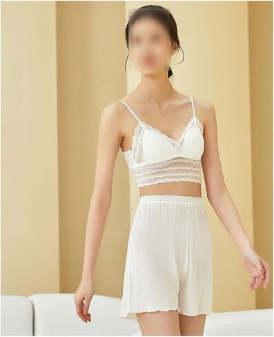 Women's Boxer Briefs Shorts 100% Mulberry Silk Underwear High Waist Boyshorts Panties Soft Loose Daily Sleep Underpants in Saudi Arabia